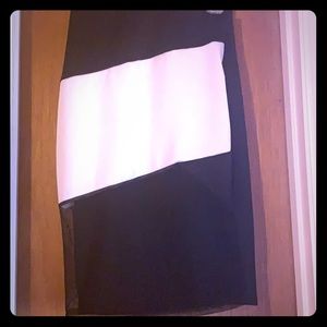 Black and cream skirt